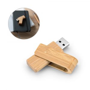 Pen drive em bambu 8GB