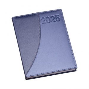 Agenda Metalizada Azul com Azul