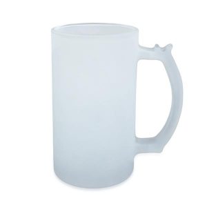 Caneca de vidro jateado de 460ml