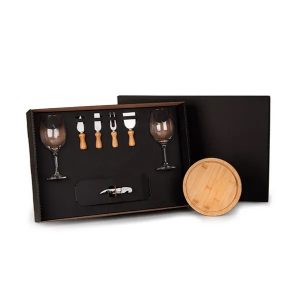 Kit queijo e vinho 8 peças