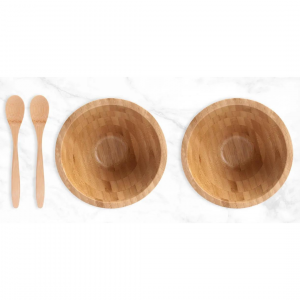 Kit Para Café Da Manhã Em Bambu 4 Peças