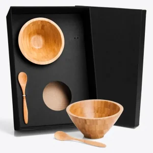 Kit Para Café Da Manhã Em Bambu 4 Peças