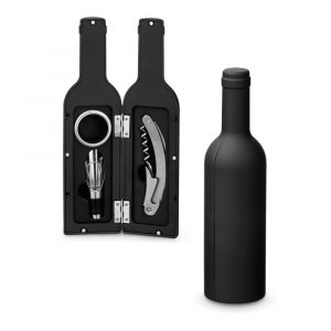 Conjunto para vinho em metal