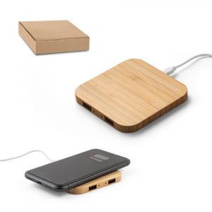 Carregador wireless em bambu