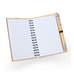 Caderno ecológico com caneta