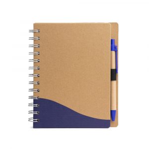 Caderno ecológico com caneta