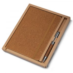 Kit caderno e caneta metálica