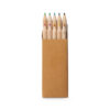 CRAFTI. Caixa de papel kraft reciclado com 10 mini lápis de cor
