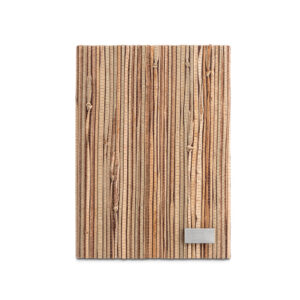 NERUDA II. Caderno A5 de capa dura em palha natural com páginas pautadas recicladas