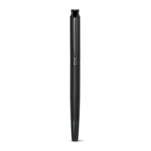 BLAZON. Caneta roller em metal com escrita em preto