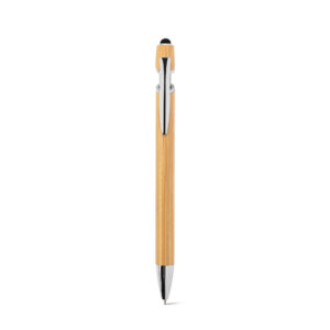 BLANC BAMBOO. Caneta esferográfica em bambu, com detalhes em alumínio cromado
