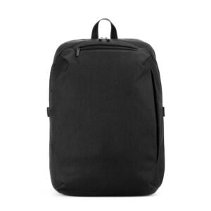UDINE. Mochila com um compartimento de abertura total em poliéster reciclado 300D de alta densidade (16")