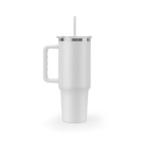 JOYNER XL. Copo de viagem térmico, de grande dimensão, em aço inoxidável 91% reciclado de parede dupla isolada a vácuo (1300 mL)