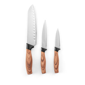 BAHARAT. Conjunto de 3 facas de cozinha com lâmina em aço inox e cabo ergonómico