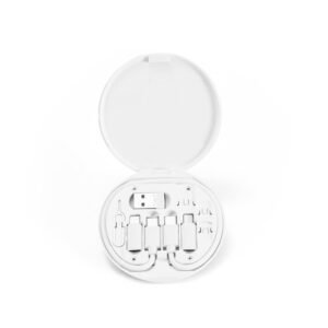 SYSTROM. Conjunto cabo e adaptadores de carregamento super-rápido, em ABS 100% reciclado