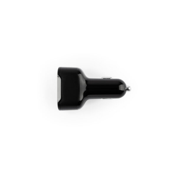 DIRAC. Adaptador de isqueiro com porta USB-A 18W e USB-C 20W em ABS 100% reciclado