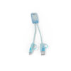 BERNERS. Cabo USB super-rápido 6 em 1 em PET 100% reciclado