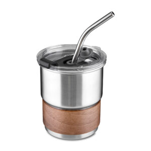 Copo em inox com canudo