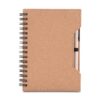CADERNO DE PAPELÃO COM CANETA