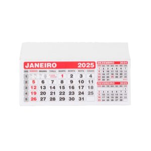 FOLHINHA CALENDÁRIO 2027 (COMPRE APENAS QUANTIDADES MÚLTIPLO DE 100PEÇAS)
