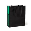 SACOLA DE MÃO EM NYLON 600 – PRETA/VERDE