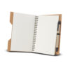 Caderno capa em papelão reciclado com caneta
