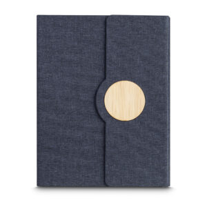 Caderno A5 Capa em RPET e Detalhe em Bambu