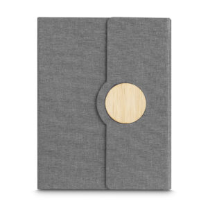 Caderno A5 Capa em RPET e Detalhe em Bambu