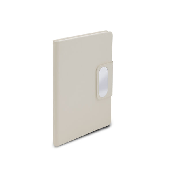 Caderno em PU com placa em metal