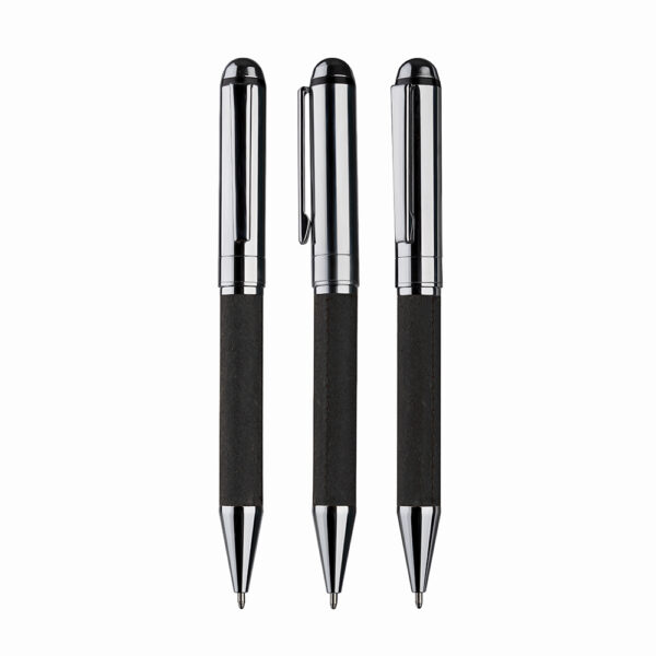 Kit Escritório A5 Capa em Couro Reciclado e Caneta Metalica