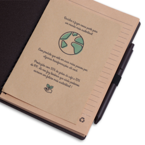 Caderno A5 Capa PP com Caneta