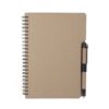 Caderno A5 Capa em Papelão Reciclado c/ Caneta