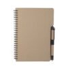 Caderno A5 Capa em Papelão Reciclado c/ Caneta