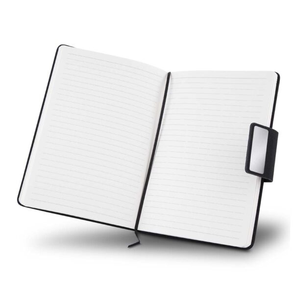 Kit escritório Caderno, Garrafa e Caneta Metalica