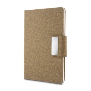 Caderno A5 em PU e fibra de café ou chá