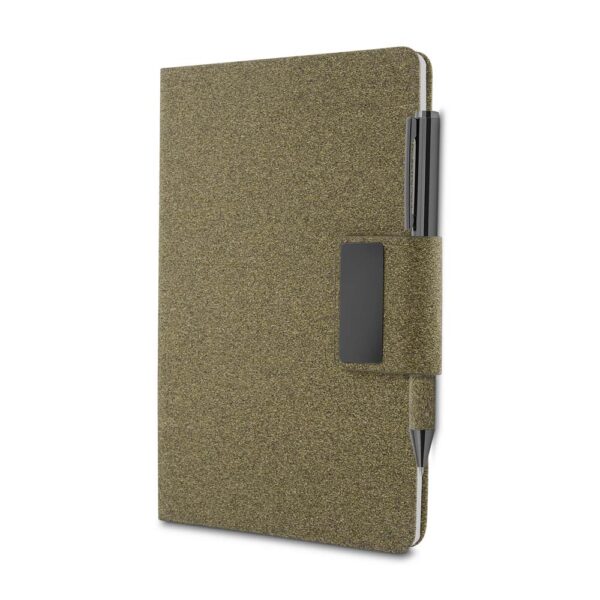 Caderno A5 em PU e fibra de café ou chá