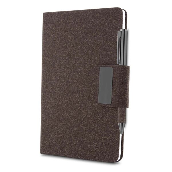 Caderno A5 em PU e fibra de café ou chá