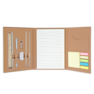 Kit Escritório Capa em Papel Kraft