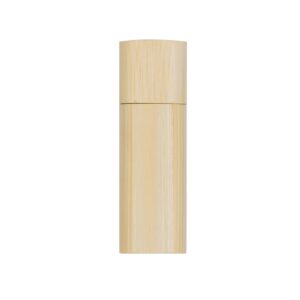 PEN DRIVE BAMBU REDONDO 4 GB  COM TAMPA