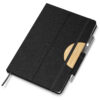 Caderno A5 Capa em RPET e detalhe em Bambu