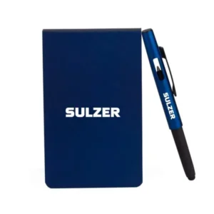 BLOCO PARA ANOTAÇÕES COM CANETA - AZUL