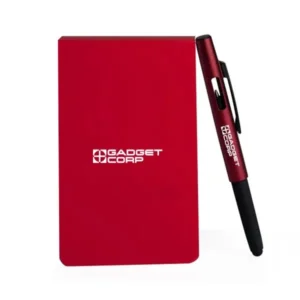 BLOCO PARA ANOTAÇÕES COM CANETA - VERMELHO
