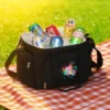 BOLSA TÉRMICA PRETA EM POLYESTER 600D, 300D E PEVA – 15L