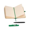 CADERNETA P/ ANOTAÇÕES COM CANETA – BEGE/VERDE