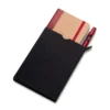CADERNETA P/ ANOTAÇÕES COM CANETA – BEGE/VERMELHO