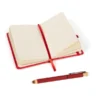CADERNETA P/ ANOTAÇÕES COM CANETA – VERMELHO