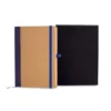 CADERNETA S/ PAUTA – 12,2X17CM – BEGE/AZUL