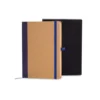 CADERNETA S/ PAUTA – 12,2X17CM – BEGE/AZUL