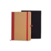 CADERNETA S/ PAUTA – 12,2X17CM – BEGE/VERMELHO