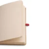 CADERNETA S/ PAUTA – 12,2X17CM – BEGE/VERMELHO